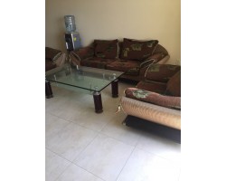 Bộ sofa kiểu louis vải, bàn kiếng